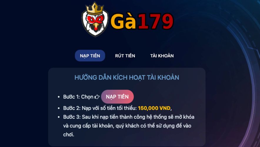 Kích hoạt tài khoản GA179